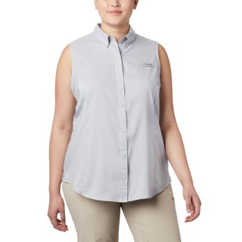 Columbia PFG Tamiami Sleeveless Plus Size, Camisa Grises Para Mujer | 925073-IGQ